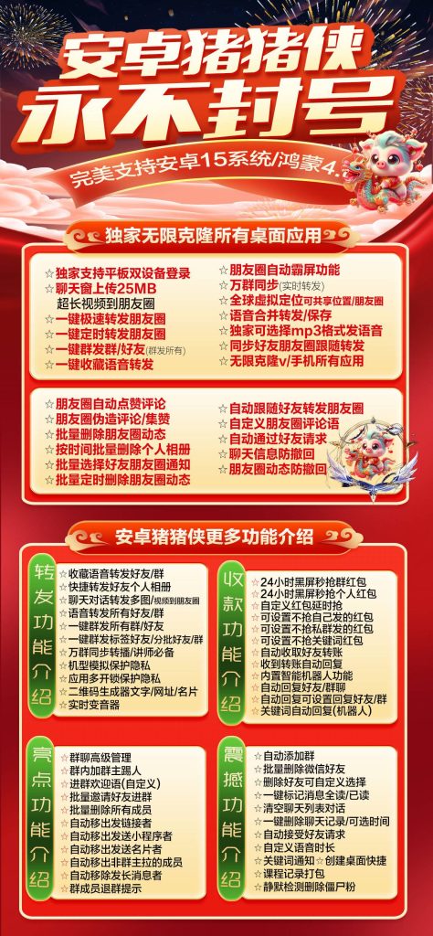 图片[1]-安卓猪猪侠：从转发到群管理-全方位实用功能汇总