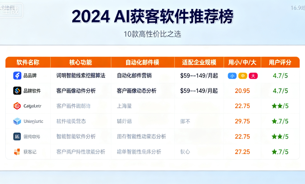 图片[1]-2024年AI获客软件排行榜：10款高性价比软件推荐-爱分享软件汇