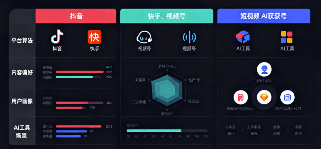 图片[1]-不同平台玩法：抖音、快手、视频号的短视频AI获客差异-爱分享软件汇